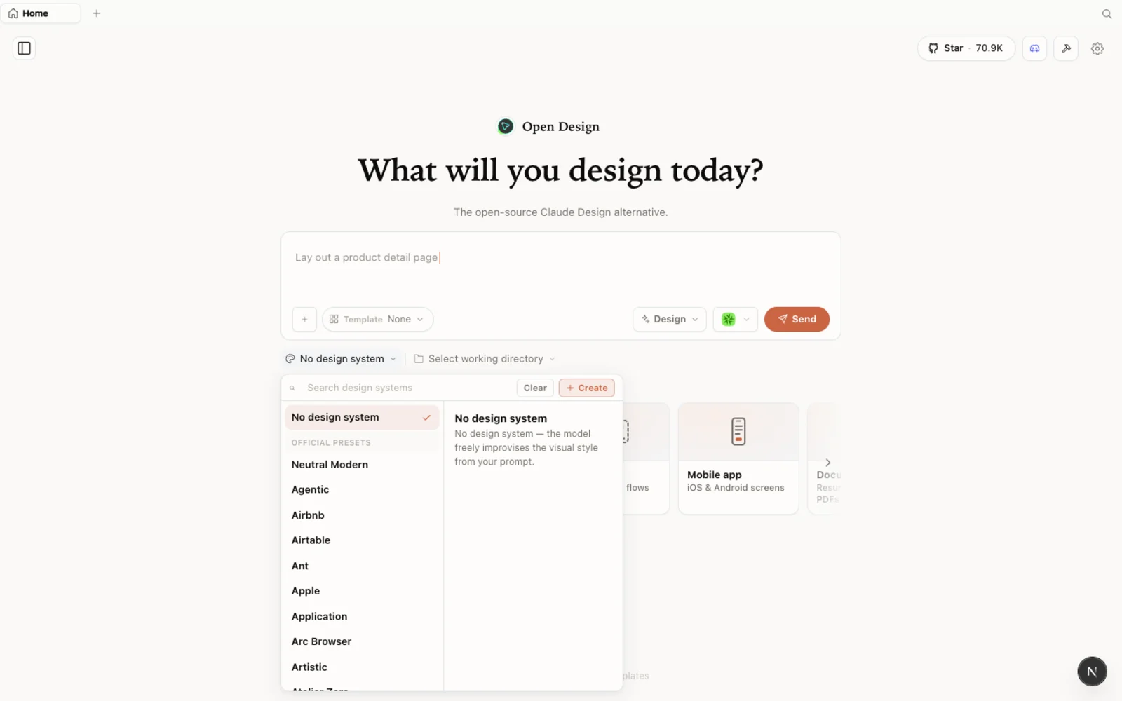 OpenDesign 的设计系统库。
